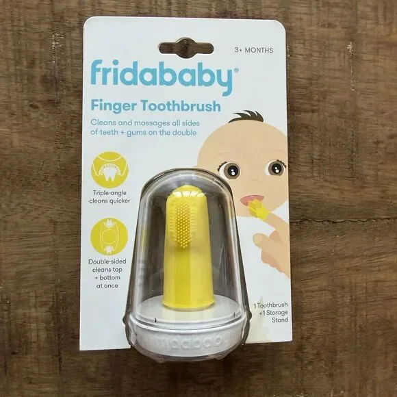 NEW Baby‎ Baby's First Finger Toothbrush with Storage Case, 3 Months and Up 1pk