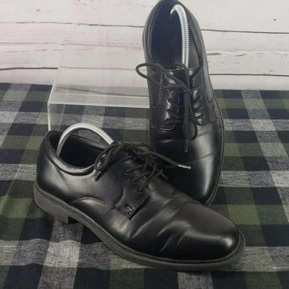 Stacy Adams Boys Black Lace‎ Up Oxfords