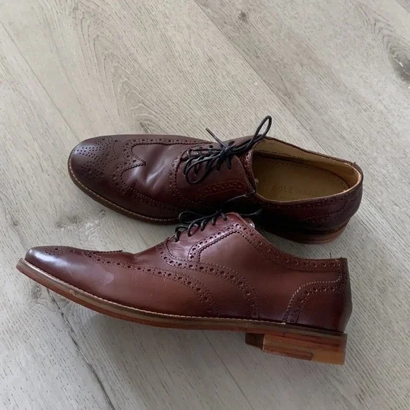 Cole Haan Cambridge British Tan Wingtip Oxfords size 9‎ M