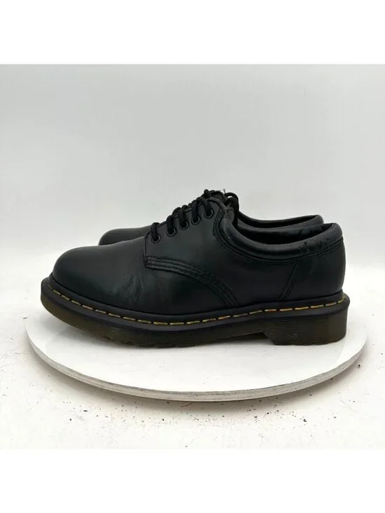 Dr. Martens 8053 Quad Men Size 6 Black Polished Smooth leather 5 Eye Derby Shoes