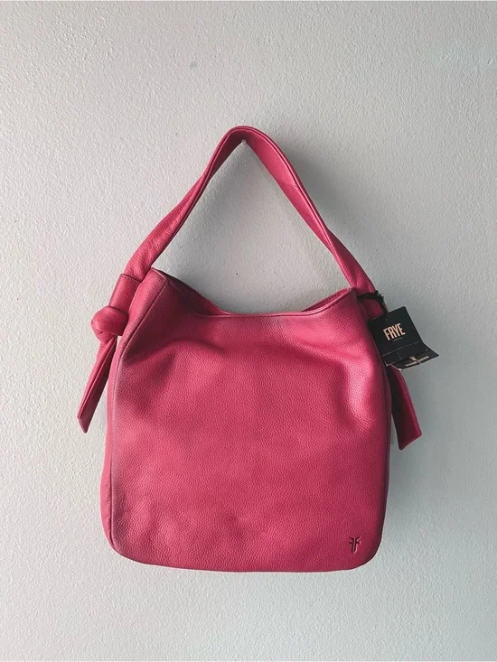 Frye | Cupid Red Leather Nora Knotted Hobo Bag
