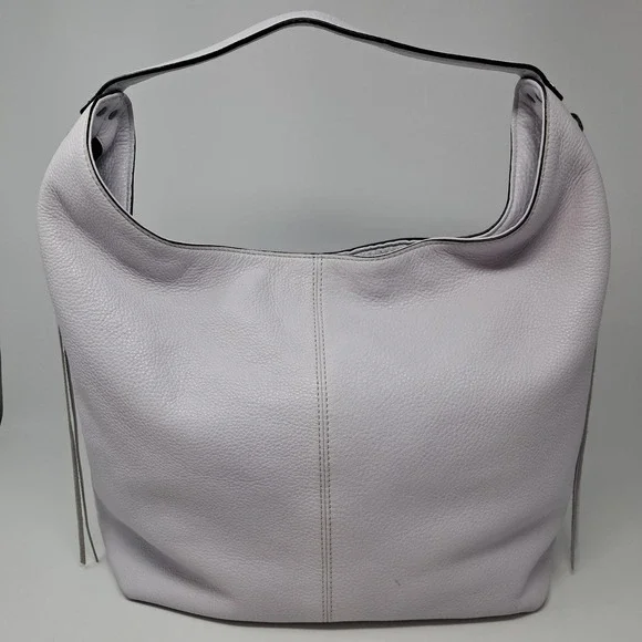 Rebecca Minkoff Large Hobo Feed Bag purse Light Purple Lavender Pebbled Leather