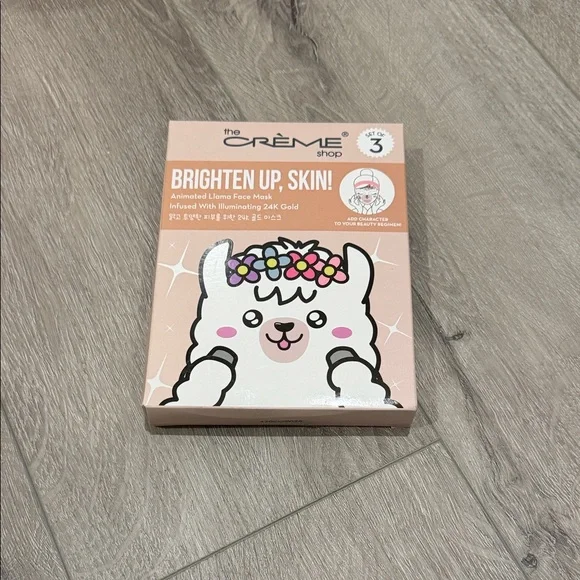 The Crème Shop Llama Face Mask - Pink and White