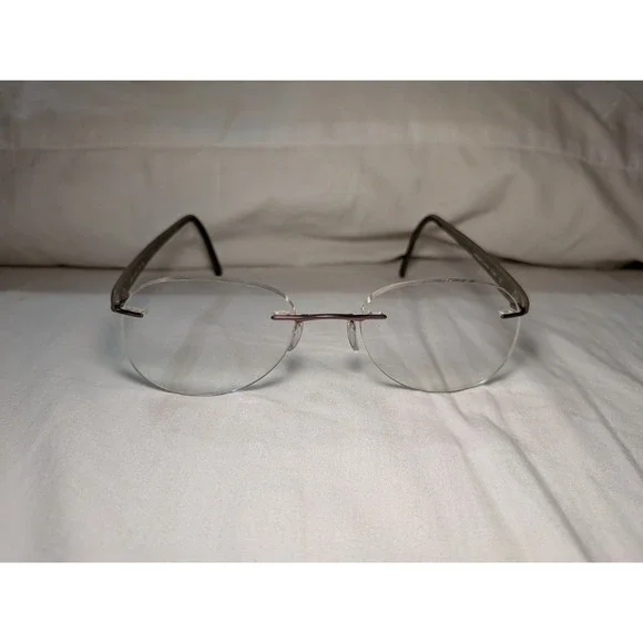 Silhouette 5408 40 6051‎ Beige Carbon Fiber Titanium Rimless Eyeglasses Frame