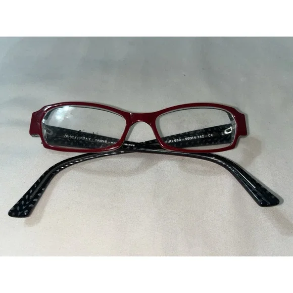 Jean Lafont Eyeglasses Niki 650 Red Black Polka Dot 50-14-142 Made in‎ France
