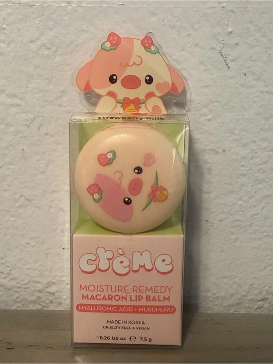 Crème Moisture Remedy Macaron Lip Balm - Strawberry Milk Pink