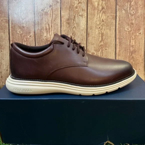 Cole Haan Grand Plus Ultra Ox Shoes Mens size 9 Burgundy Leather Dress Casual