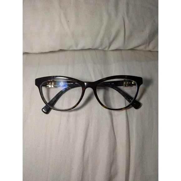 🕶️Frame only! COACH‎ HC 6087 5120 Eyeglasses Gold / Dark Tortoise 51-16-135