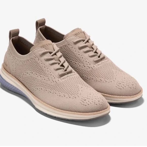 Cole Haan Zerogrand Wingtip Oxford Mens 9M Tan Leather Shoes