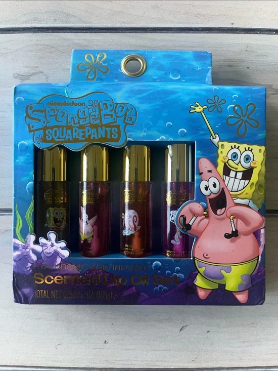 SpongeBob SquarePants Scented Lip Oil Set - Blue Packaging