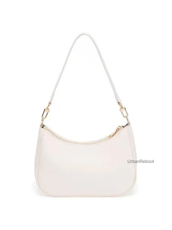 Hobo Shoulder Bag Faux PU Leather Zipper Mini Clutch Purse Travel Tote