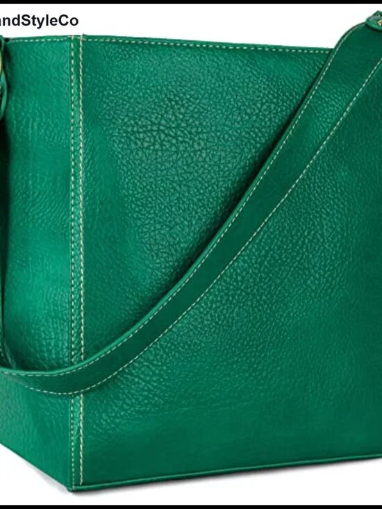 Vegan Leather Hobo Shoulder Bag Soft Medium Handbag Casual Everyday Purse