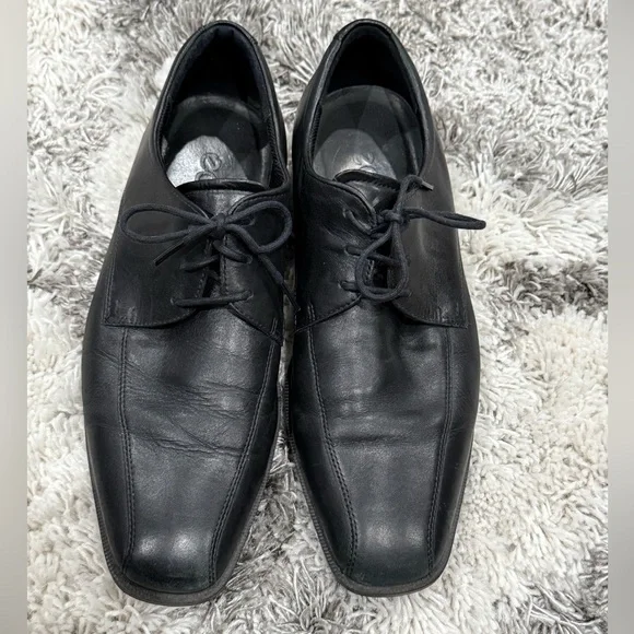 ECCO Black Leather Lace-Up Dress Shoes Men's Size 45 (US 11-11.5)