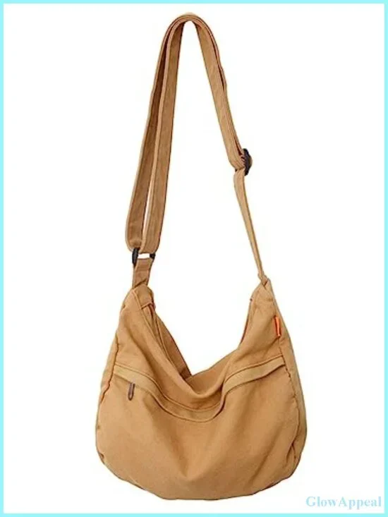 Large Canvas Hobo Shoulder Bag Crossbody Satchel Messenger Tote for Travel