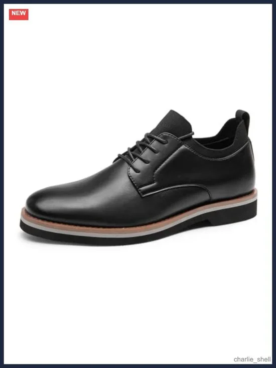 Men's Faux Leather Lace-Up Oxford Dress Shoes Business Casual