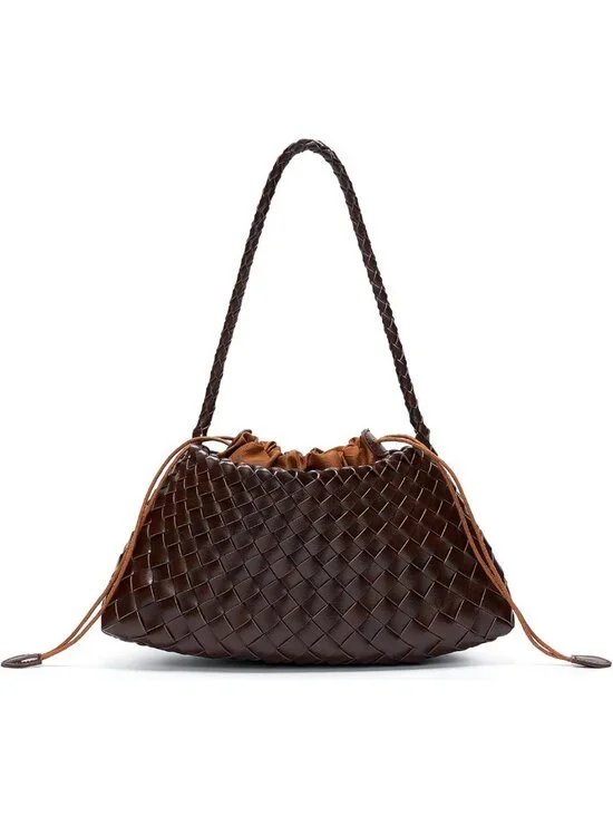 Chic Small Woven Vegan Leather Hobo Purse - Stylish Underarm Shoulder Bag