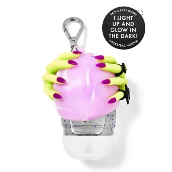 Bath & body works pocketbak holder light up witch hands crystal ball