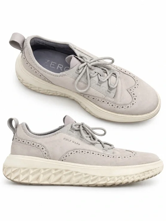 Cole Haan Gray Suede Wingtip-Style Zerøgrand Sneaker