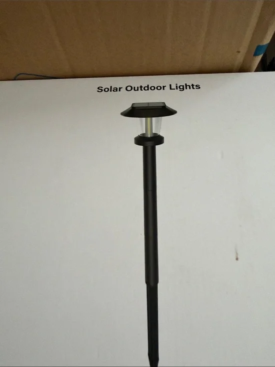 Amazon Essentials Black Solar Outdoor Pathway Light