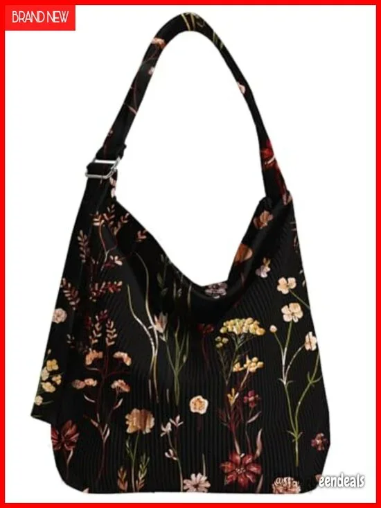 Large Corduroy Hobo Bag Tote Zipper Adjustable Strap Laptop Travel