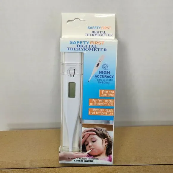 Safety 1st Digital Thermometer - High Accuracy 60-Second Readout (Lot of 12)