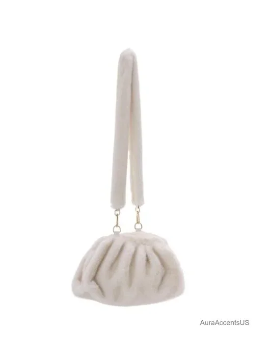 Faux Fur Shoulder Bag Fuzzy Hobo Purse Plush Crossbody Handbag