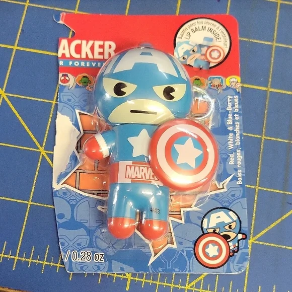 Marvel Captain America Pomegranate Lip Balm 0.28oz New