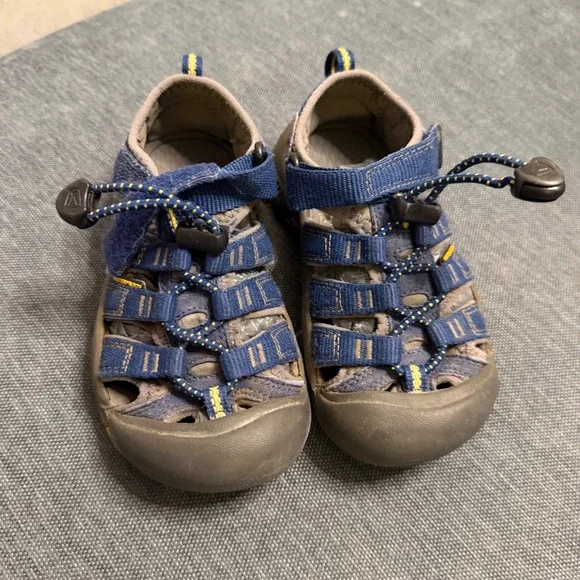 KEEN Newport H2 Kids Blue‎ Grey Yellow Waterproof Hiking Water Sandals