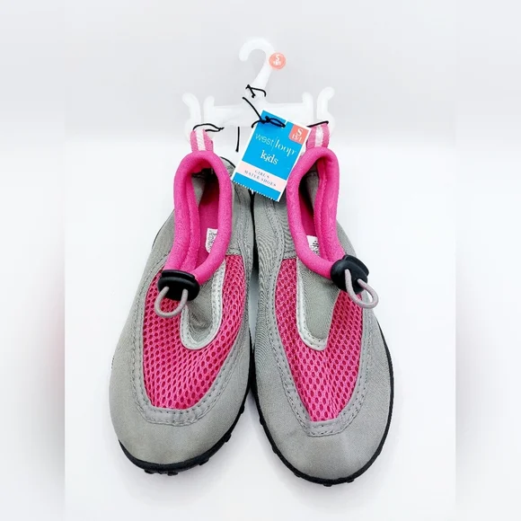 West Loop Girls Water Shoes, Size 13/1 Gray/Pink‎