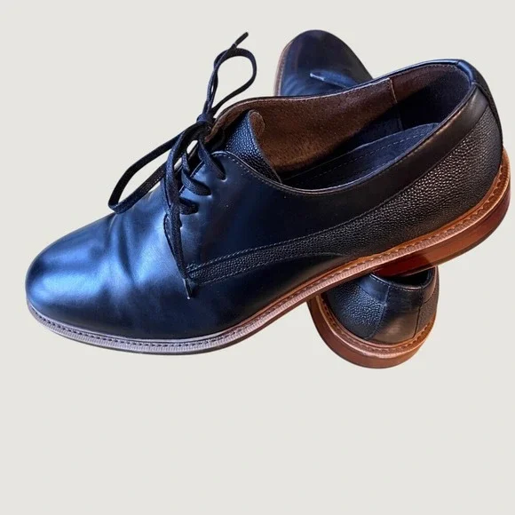 Aston Grey Adaydo Derby Dress Shoes Mens‎ 10 Black Leather Classic Groomsman