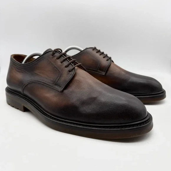 Magnanni Derby 2 Tone Brown 24006 Men's Size US 9.5 EU 44.5