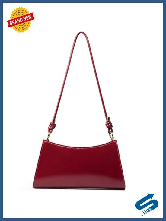 Genuine Leather Evening Bag Hobo Handbag Underarm Shoulder Bag