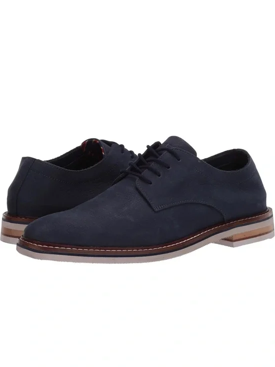 Bostonian Men's Navy Suede Derby Shoes - Classic Lace-Up