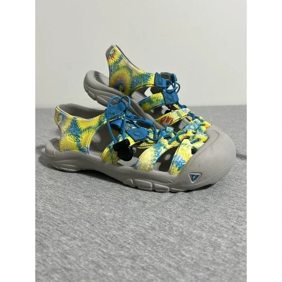 Keen Newport H2 Shoes Womens Size 4 Yellow Blue Tie Dye Water Sandals Outdoor‎