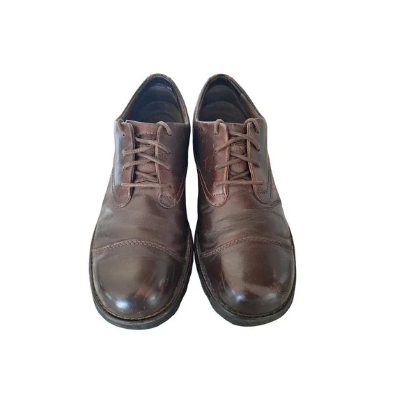 Keen Austin Brown Leather Cap Toe Oxford Shoes‎ Mens 10 Rugged Casual
