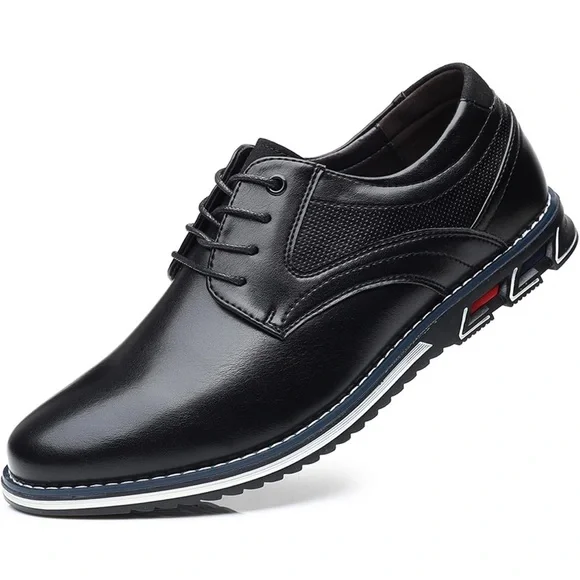 Recyphi‎ Mens Dress Shoes Business Oxford Derby Orthopedic Leather Black 12.5