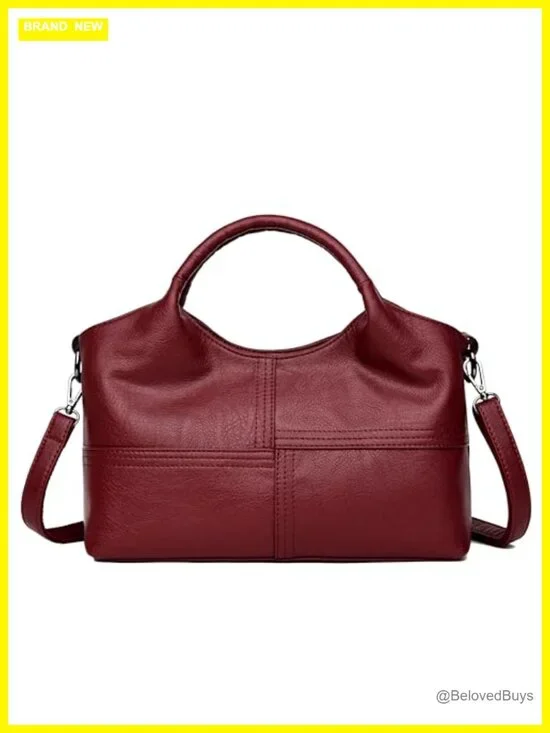 PU Leather Hobo Shoulder Bag Top Handle Tote Satchel for Women
