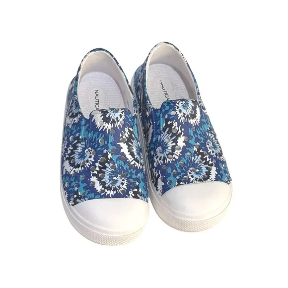 Nautica Kids Leven Slip On Shoes 11‎ Blue Tie Dye Waterproof
