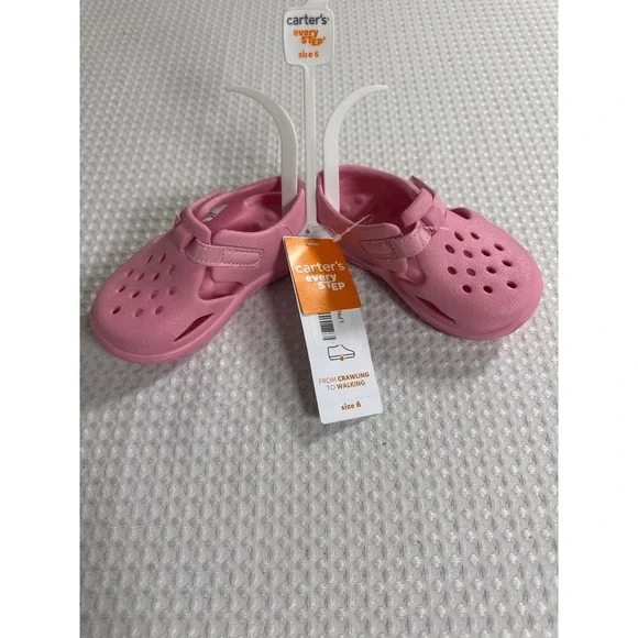 Carter's Water Shoes Toddler Size 6 Every Step Diver-GP Pink NWT