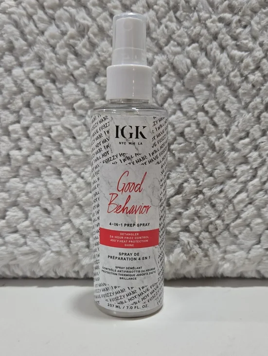 GK Good Behavior 4-in-1 Prep Spray — White with Pink Accent