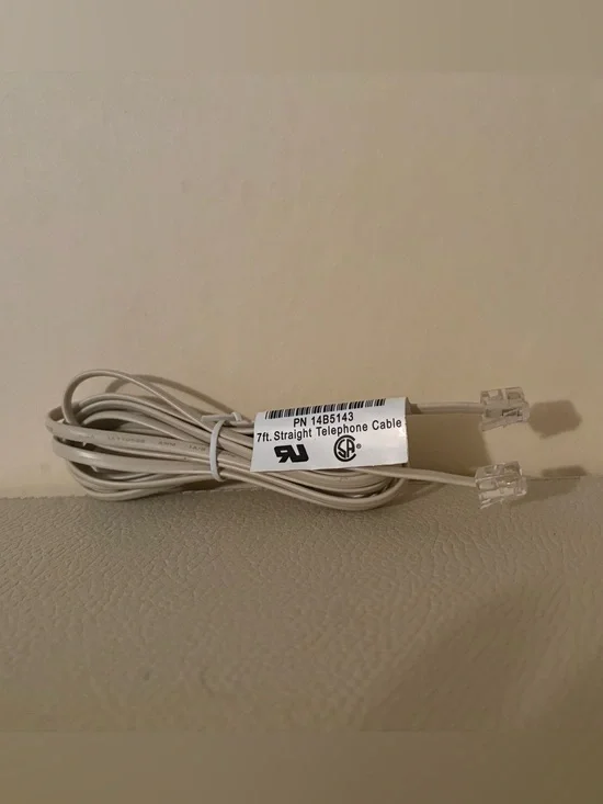 NWT 7ft Straight Landline Phone Cable Cord