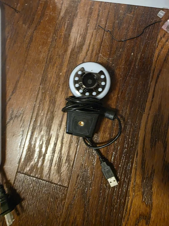 USB Webcam with Ring Light - White/Black