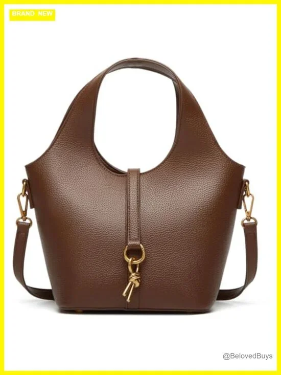 Women Bucket Bag PU Leather Hobo Shoulder Crossbody Vintage Tote