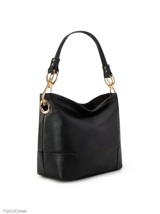 Faux Leather Hobo Shoulder Bag Top Handle Satchel Purse