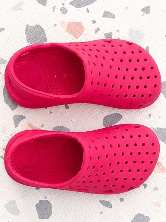 totes Toddler Hot Pink Splash & Play Clog Slide Sandals with Heel Strap - Size 6