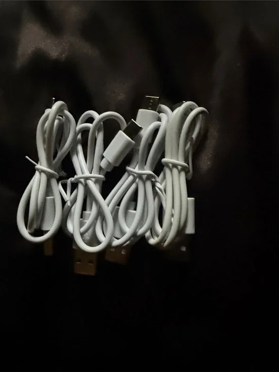 White USB-A to USB-C Charging Cables - Pack of 4