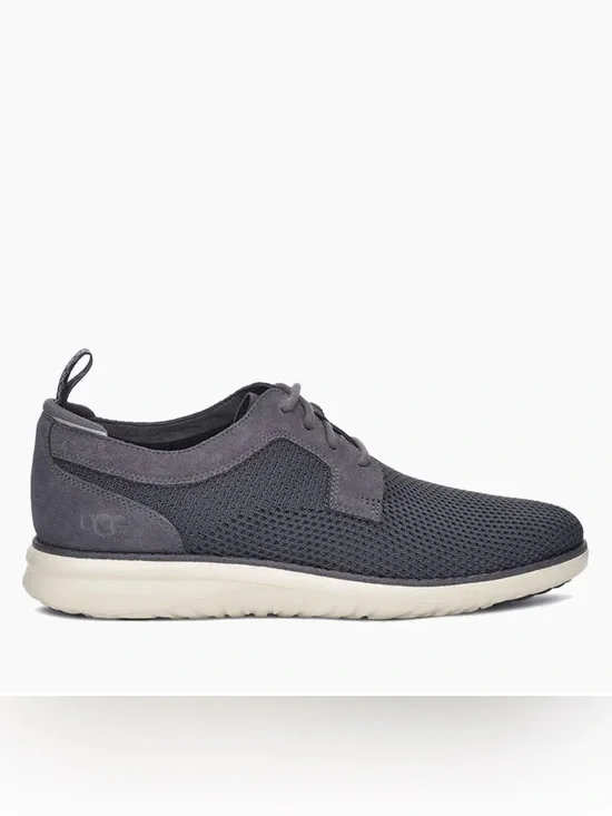 UGG Men's Charcoal Grey Knit Lace-Up Derby