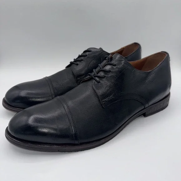 Frye Grant Oxfords Men's Size‎ 13 Black Leather Cap Toe