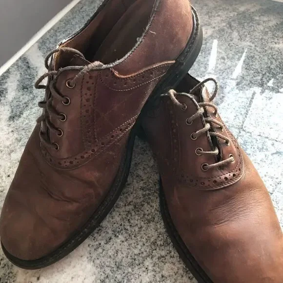 Johnston & Murphy brown leather saddle oxfords 9.5M