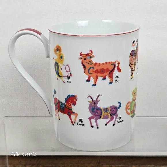 Chinese Zodiac Mug Celestial Leo Sagittarius Libra Gemini Coffee‎ Tea 8oz Pier-1